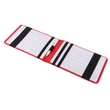 Maxbell PU Golf Scorecard Holder Training Book Cover with Pencil Red