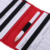 Maxbell PU Golf Scorecard Holder Training Book Cover with Pencil Silver