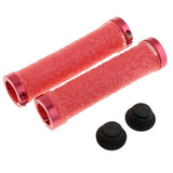 Maxbell 2x Double Locking on Handlebar Grip Protector Cover for Bike Bicycle Red
