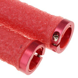 Maxbell 2x Double Locking on Handlebar Grip Protector Cover for Bike Bicycle Red