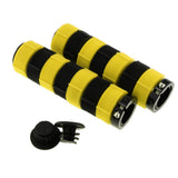 Maxbell Anti slip MTB Bicycle Bike Handlebar Grips Silicone Gel Cover Yellow + Black