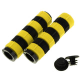Maxbell Anti slip MTB Bicycle Bike Handlebar Grips Silicone Gel Cover Yellow + Black