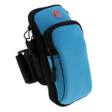 Maxbell Sport Armband Running Arm Band Pouch Holder Bag Case For Cell Phone Blue