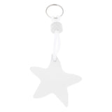 Maxbell Yacht Sailing Boating Floating Key Ring Star Shaped Keyring Key Chain White