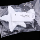 Maxbell Yacht Sailing Boating Floating Key Ring Star Shaped Keyring Key Chain White