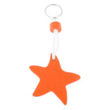 Maxbell Yacht Sailing Boating Floating Key Ring Star Shaped Keyring Key Chain Orange