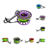 Maxbell 30m Aluminum Alloy Cave Scuba Diving Finger Spool Guide Line Reel Green