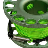 Maxbell 30m Aluminum Alloy Cave Scuba Diving Finger Spool Guide Line Reel Green