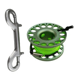 Maxbell 30m Aluminum Alloy Cave Scuba Diving Finger Spool Guide Line Reel Green