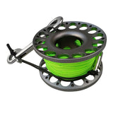 Maxbell 30m Aluminum Alloy Cave Scuba Diving Finger Spool Guide Line Reel Gray