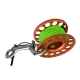 Maxbell 30m Aluminum Alloy Cave Scuba Diving Finger Spool Guide Line Reel Orange