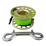 Maxbell 30m Aluminum Alloy Cave Scuba Diving Finger Spool Guide Line Reel Gold