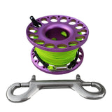 Maxbell 30m Aluminum Alloy Cave Scuba Diving Finger Spool Guide Line Reel Purple