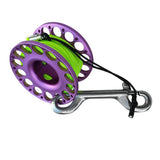 Maxbell 30m Aluminum Alloy Cave Scuba Diving Finger Spool Guide Line Reel Purple