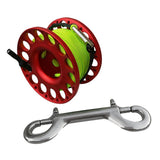 Maxbell 30m Aluminum Alloy Cave Scuba Diving Finger Spool Guide Line Reel Red