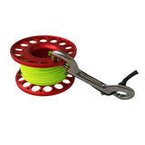 Maxbell 30m Aluminum Alloy Cave Scuba Diving Finger Spool Guide Line Reel Red