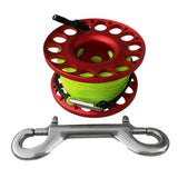 Maxbell 30m Aluminum Alloy Cave Scuba Diving Finger Spool Guide Line Reel Red