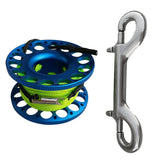 Maxbell 30m Aluminum Alloy Cave Scuba Diving Finger Spool Guide Line Reel Blue