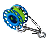 Maxbell 30m Aluminum Alloy Cave Scuba Diving Finger Spool Guide Line Reel Blue