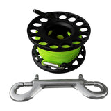 Maxbell 30m Aluminum Alloy Cave Scuba Diving Finger Spool Guide Line Reel Black