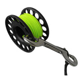 Maxbell 30m Aluminum Alloy Cave Scuba Diving Finger Spool Guide Line Reel Black