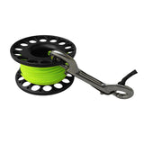 Maxbell 30m Aluminum Alloy Cave Scuba Diving Finger Spool Guide Line Reel Black