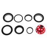 Maxbell Aluminum Alloy Bicycle Headset Top Cap Stem Cover for MTB Road Bike 44mm Red