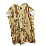 Maxbell Camouflage Bath Robe Wetsuit Changing Towel Poncho Unisex Camouflage-Desert
