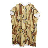 Maxbell Camouflage Bath Robe Wetsuit Changing Towel Poncho Unisex Camouflage-Desert