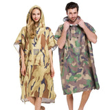 Maxbell Camouflage Bath Robe Wetsuit Changing Towel Poncho Unisex Camouflage-Desert