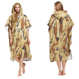 Maxbell Camouflage Bath Robe Wetsuit Changing Towel Poncho Unisex Camouflage-Desert