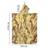 Maxbell Camouflage Bath Robe Wetsuit Changing Towel Poncho Unisex Camouflage-Desert