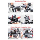 Maxbell Multifunctional Bike Bicycle Handle Phone Mount Handlebar Holder Red