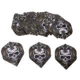 Max 20 Pieces Standard Shape Dart Flights Tail Replacement Accessories Skull