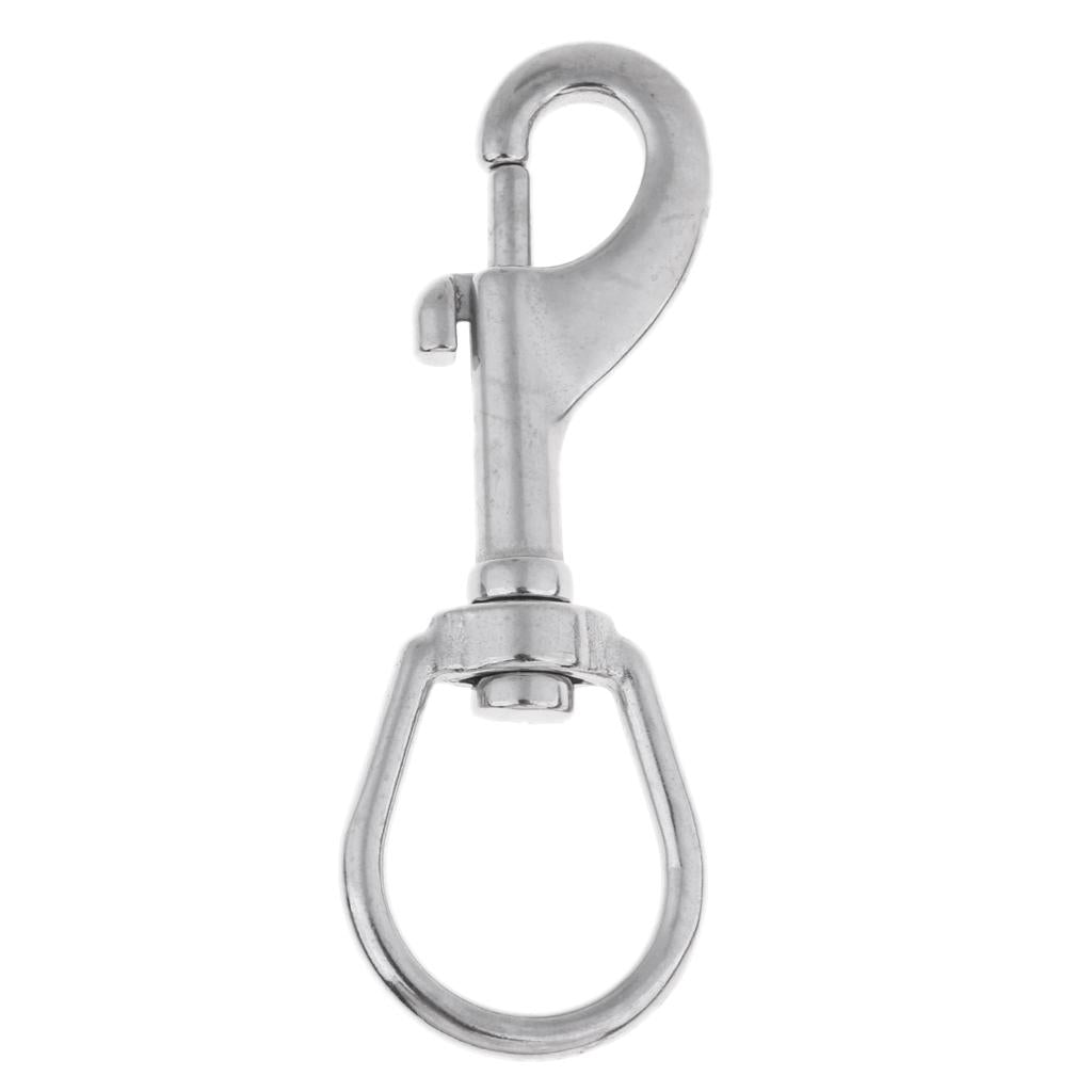 Max Stainless Steel Hook Swivel Eye Bolt Snap Clip for Scuba Diving Diver Silver