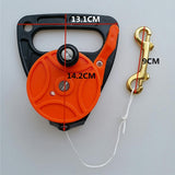 Max Dive Reel 150ft Line Clip Kayak Anchor for SMB Wreck Scuba Diving Orange