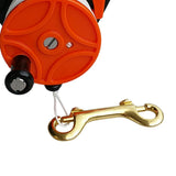 Max Dive Reel 150ft Line Clip Kayak Anchor for SMB Wreck Scuba Diving Orange