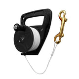 Max Dive Reel 150ft Line Clip Kayak Anchor for SMB Wreck Scuba Diving Black