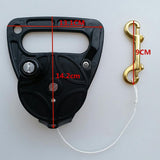 Max Dive Reel 150ft Line Clip Kayak Anchor for SMB Wreck Scuba Diving Black