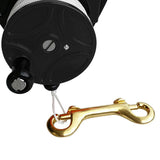 Max Dive Reel 150ft Line Clip Kayak Anchor for SMB Wreck Scuba Diving Black