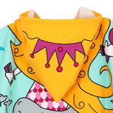 Maxbell Kids Surf Beach Hooded Poncho Changing Robe Pool Bath Towel Blue Mermaid