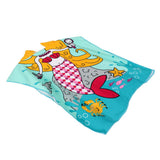 Maxbell Kids Surf Beach Hooded Poncho Changing Robe Pool Bath Towel Blue Mermaid