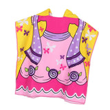 Maxbell Kids Surf Beach Hooded Poncho Changing Robe Pool Bath Towel Butterfly