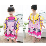 Maxbell Kids Surf Beach Hooded Poncho Changing Robe Pool Bath Towel Butterfly
