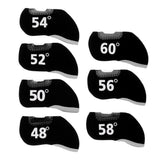 Maxbell 7 Pieces Golf Club Iron Putter Headcover Head Cover Protector Set Black