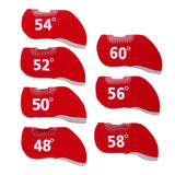 Maxbell 7 Pieces Golf Club Iron Putter Headcover Head Cover Protector Set Red