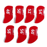 Maxbell 7 Pieces Golf Club Iron Putter Headcover Head Cover Protector Set Red