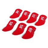 Maxbell 7 Pieces Golf Club Iron Putter Headcover Head Cover Protector Set Red