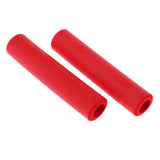 Maxbell 1Pair Non Slip Silicone Sponge Bike Handlebar Grips without Plug Red