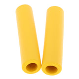 Maxbell 1Pair Non Slip Silicone Sponge Bike Handlebar Grips without Plug Yellow